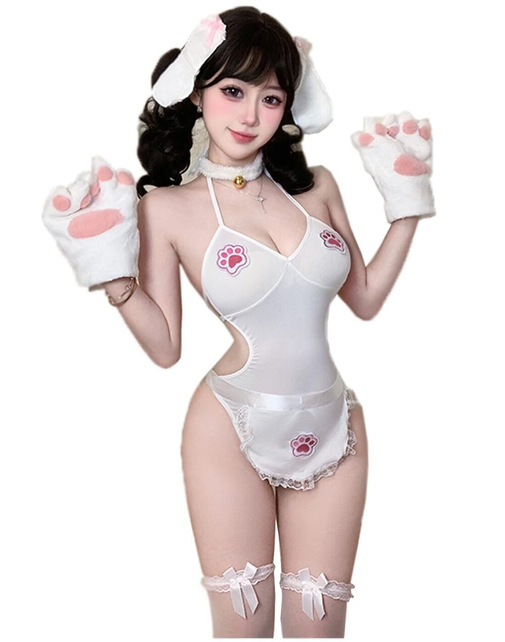 6942 ’s Maid Costume Cute Cat Lingerie French Maid Outfit Anime Cosplay